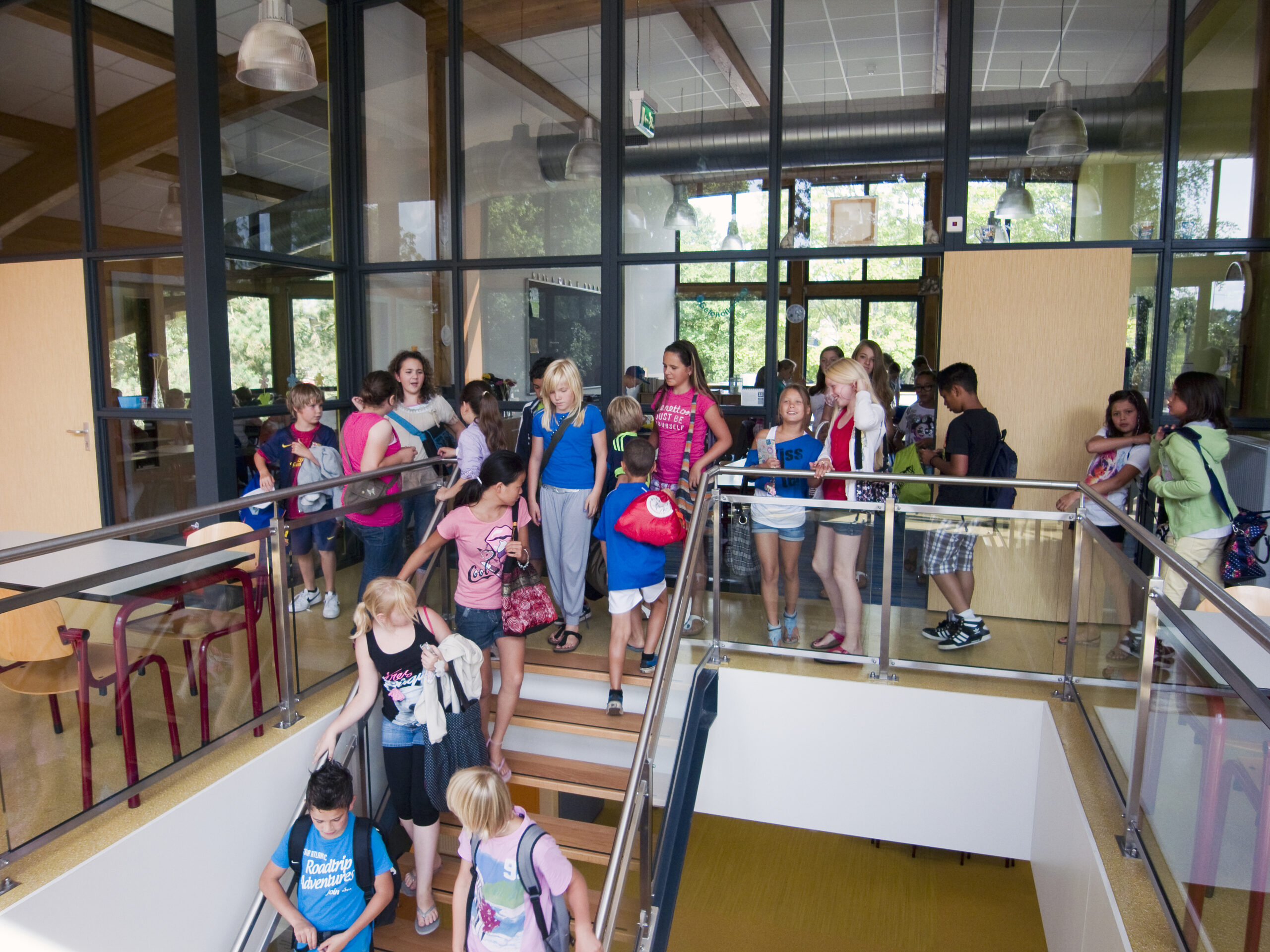 Moderne leeromgeving gerealiseerd na schoolverbouwing.