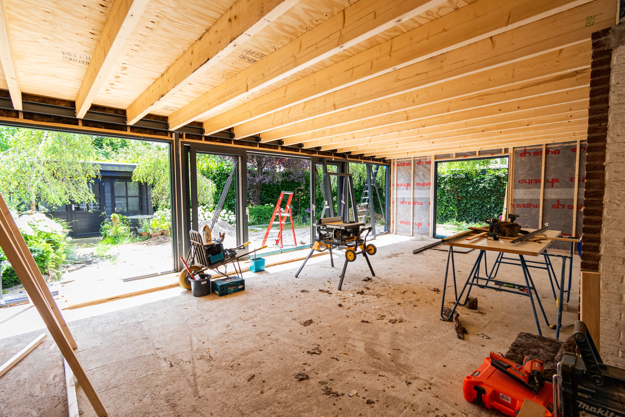 Moderne woninguitbreiding gerealiseerd door Bouwbedrijf Van Laar.