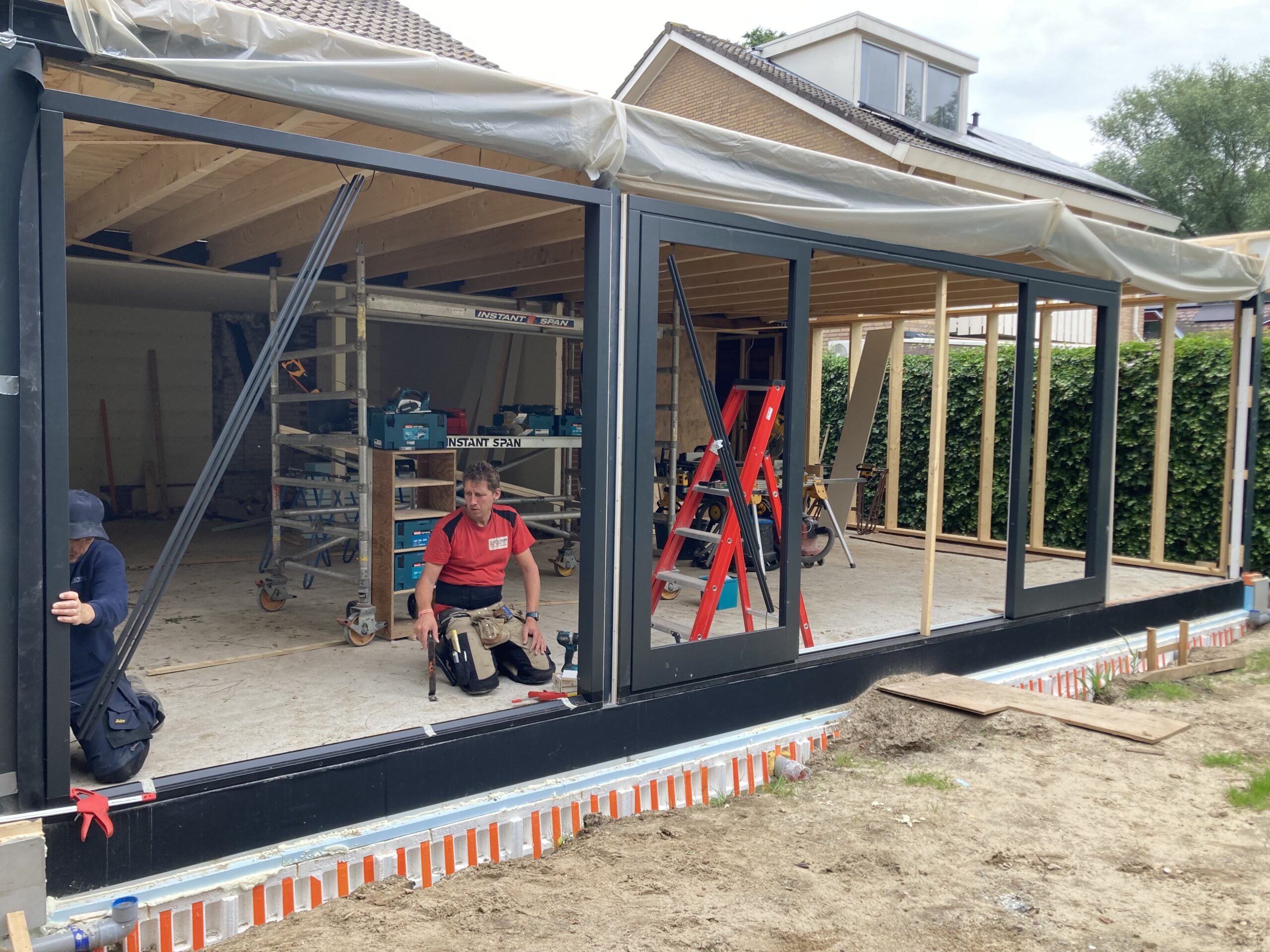 Moderne woninguitbreiding gerealiseerd door Bouwbedrijf Van Laar.