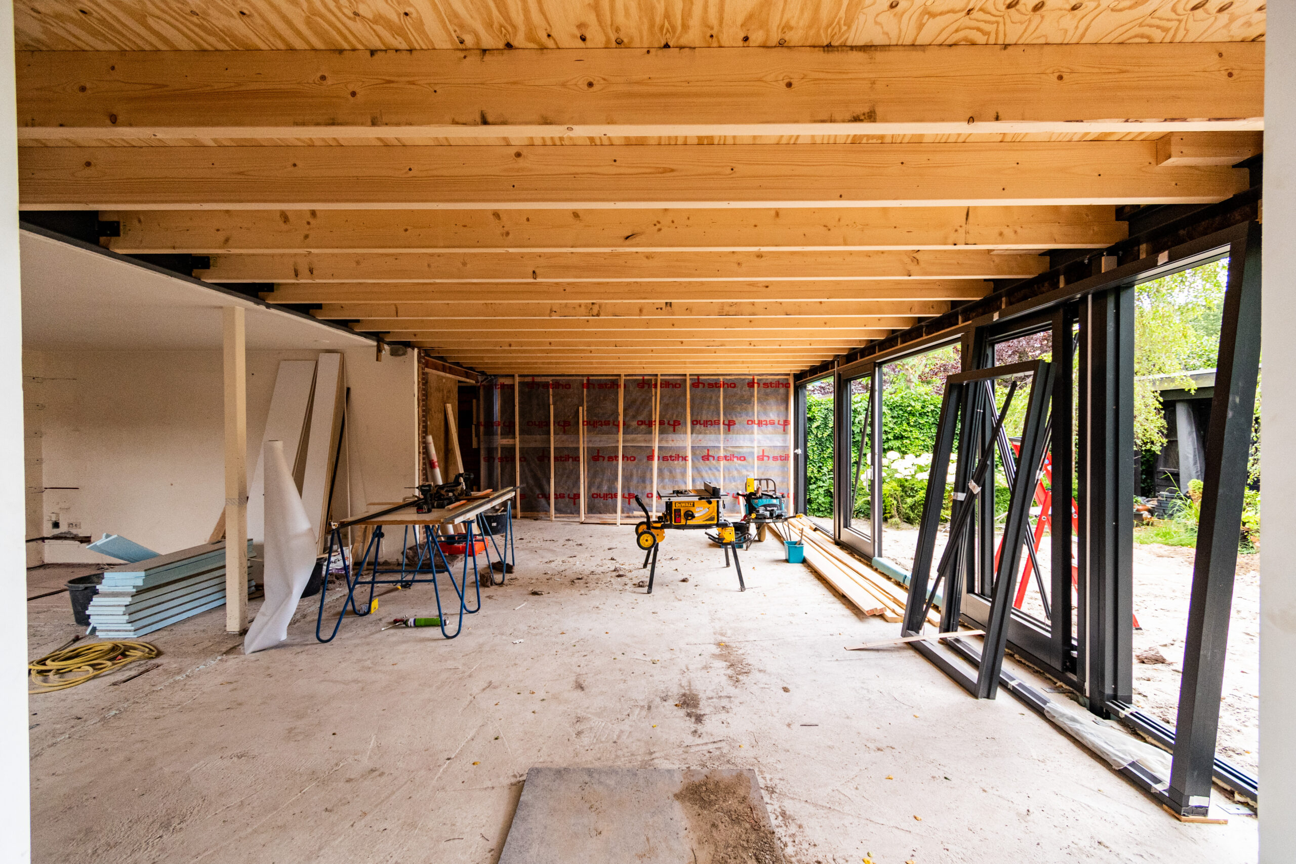 Moderne woninguitbreiding gerealiseerd door Bouwbedrijf Van Laar.