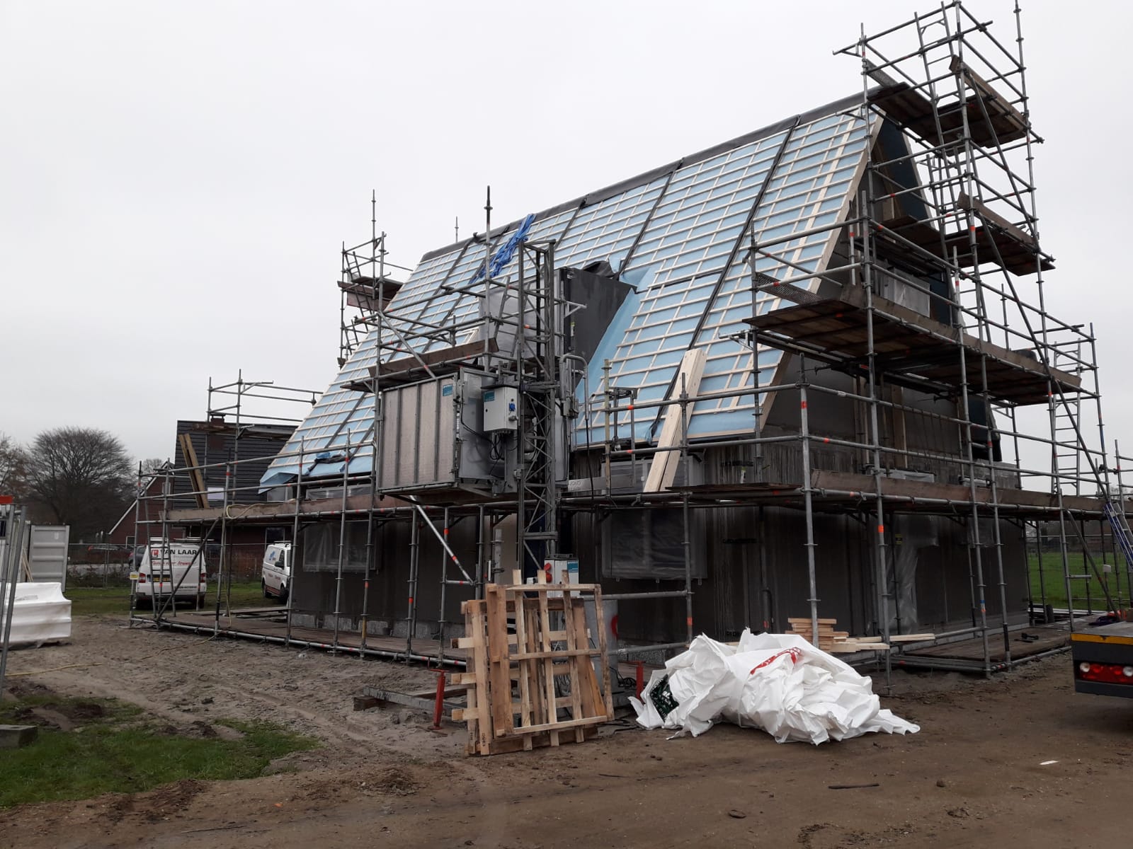 Bouw van de vrijstaande woning